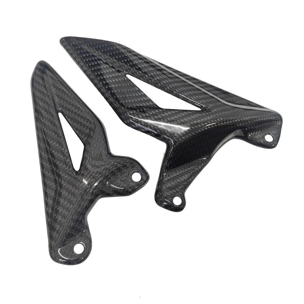 Carbon Fiber Motorcycle Heel Guard Plates Foot Rests Fit for Ducati Panigale V4 V4S V4S Corse 2018-2024 Panigale V4 R 2019-2020