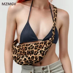 2024 Autumn New Chest Bag for Women Fashion Trend Leopard Pattern Large Capacity Lady Hobo Crossbody Bag Purses Handbag Shopper
