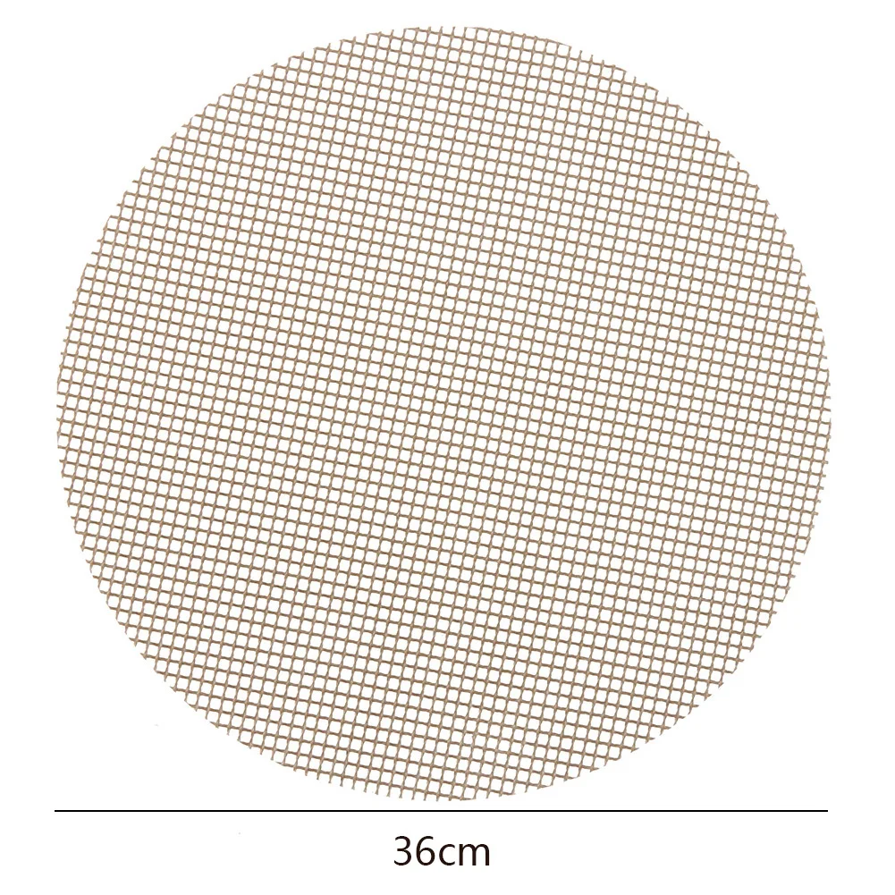 جولة شواء شبكة شواء حصيرة مقاومة للحرارة شواء الحصير غير عصا شواية باربيكيو ورقة بطانات للتخييم في الهواء الطلق نزهات الشواء #6