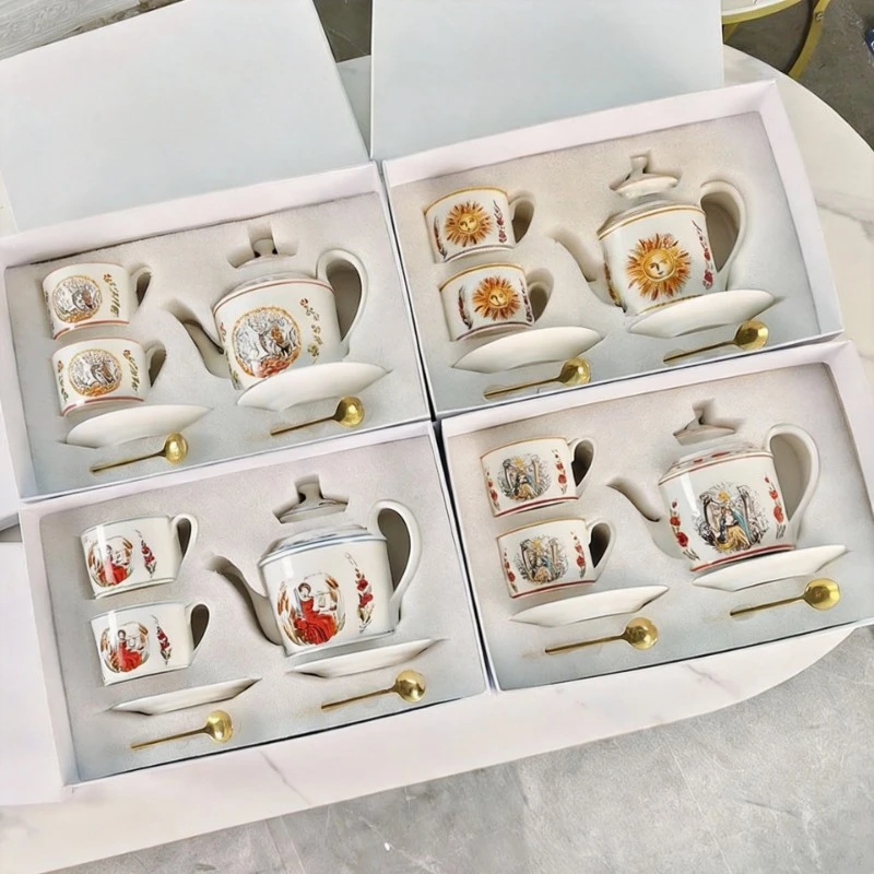 Star Sun Series Coffee Cups Teapots Exquisite Bone China Tea Cups Home Banquet Tea Sets And Souvenirs