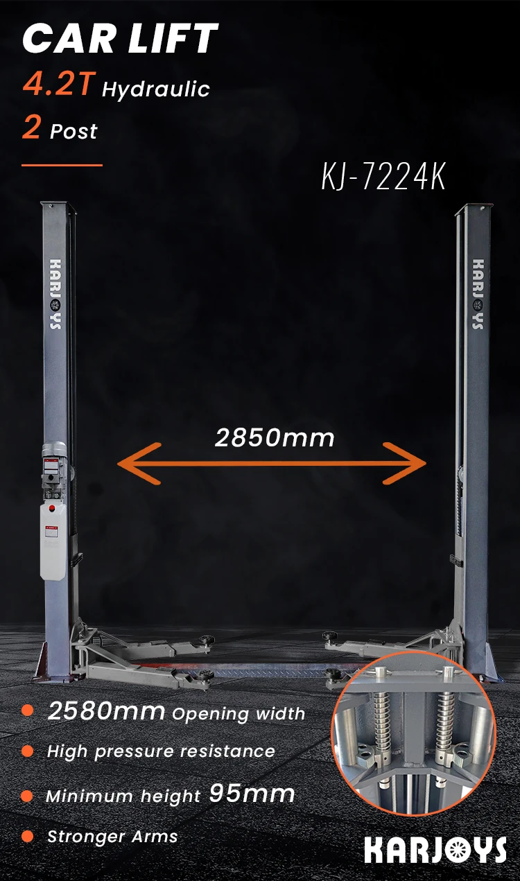 Sprzęt samochodowy 5-tonowy 2-biegunowy podnośnik samochodowy hydrauliczny 4-tonowy podnośnik samochodowy prosty elektryczny podwójny podnośnik 2-biegunowy