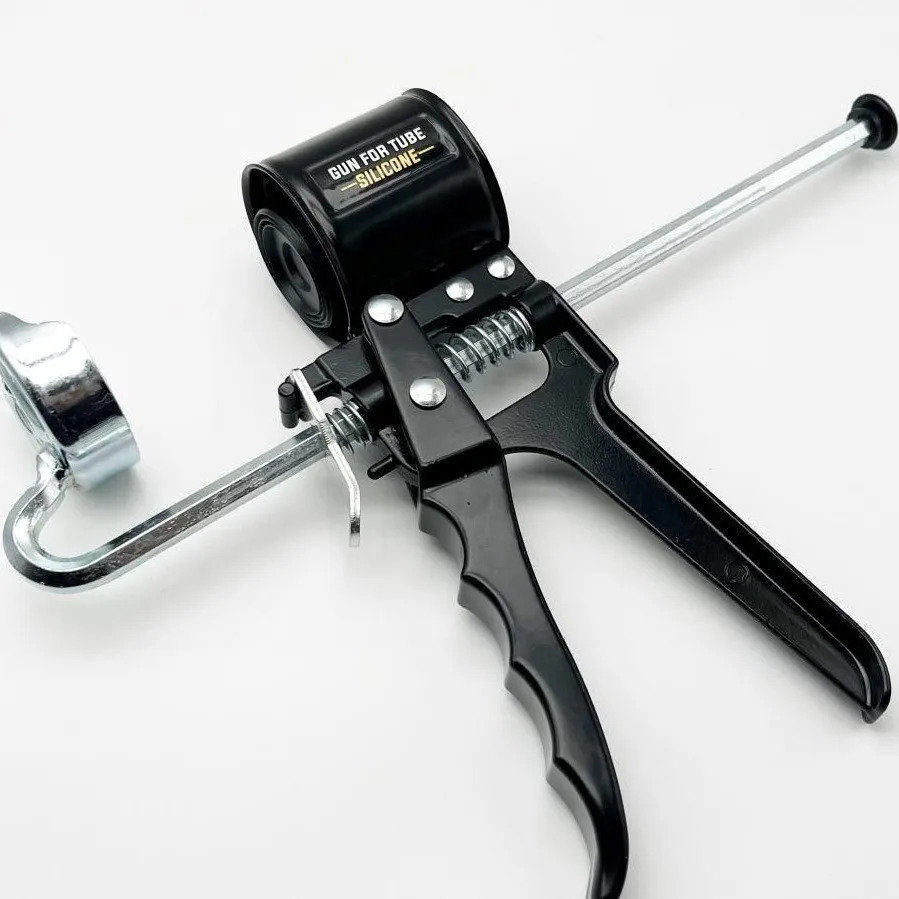 

Siligun Black Aluminum Glue Gun Lightweight Caulking Gun for Sealing and DIY Projects