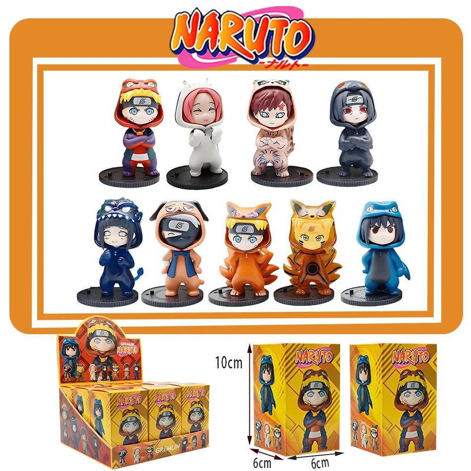 

9Pcs/Set NARUTO blind box Anime Action Figures Model Naruto Sasuke Kakashi PVC Collect decorative items Toys birthday gift
