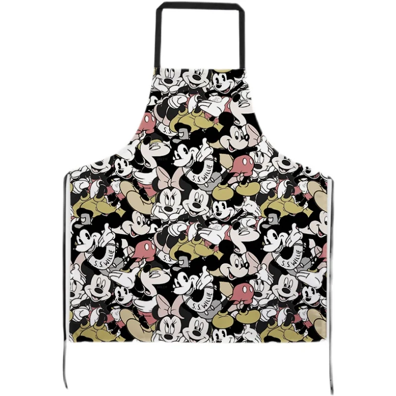 Miniso Disney Mickey Minnie Kitchen Cooking Apron Polyester Waterproof Oil-Proof for Woman Avental De Cozinha Delantal Cocina