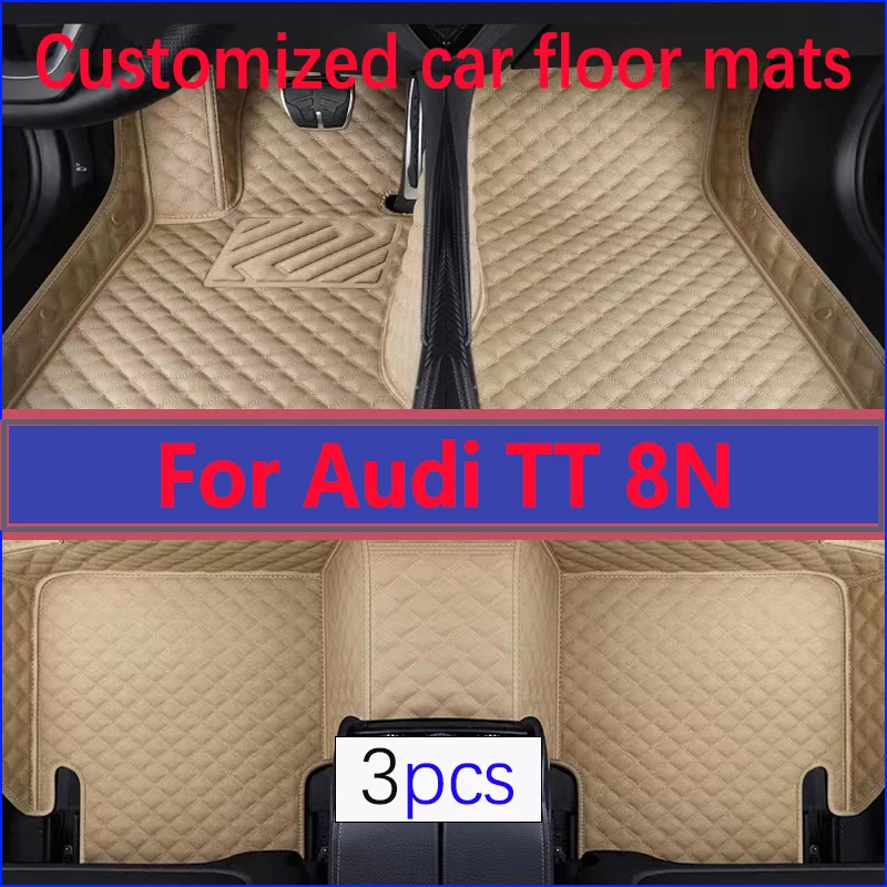 

Car Floor Mats For Audi TT 8N MK1 1998~2006 Protective Carpets Auto Rugs Luxury Leather Mat Durable Pad Set Car Accessories 2005