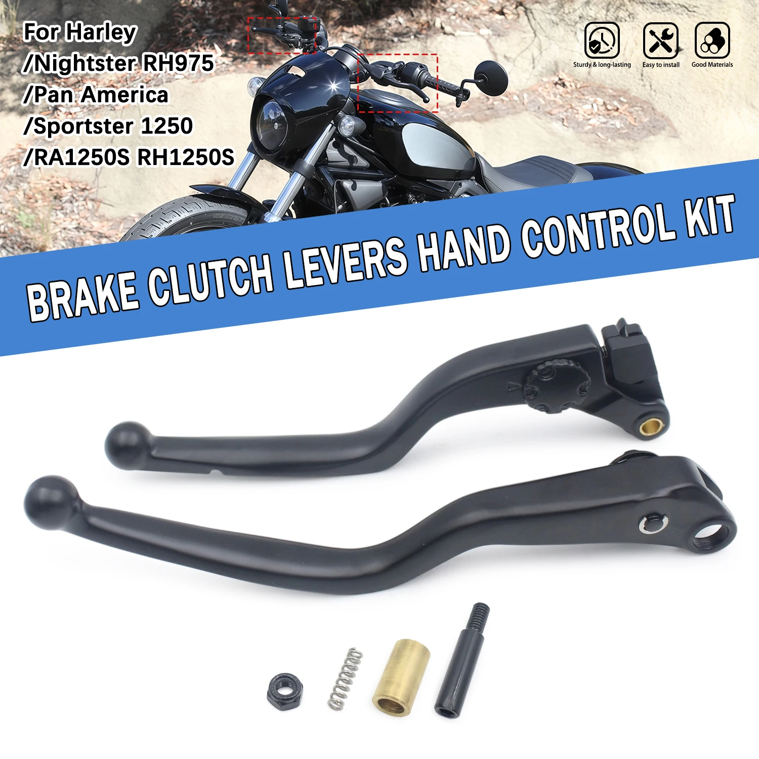 Motorcycle Replacement Brake Clutch Lever Pair For Harley Sportster 1250 RH1250S Nightster RH975 Pan America RA1250 RA1250S