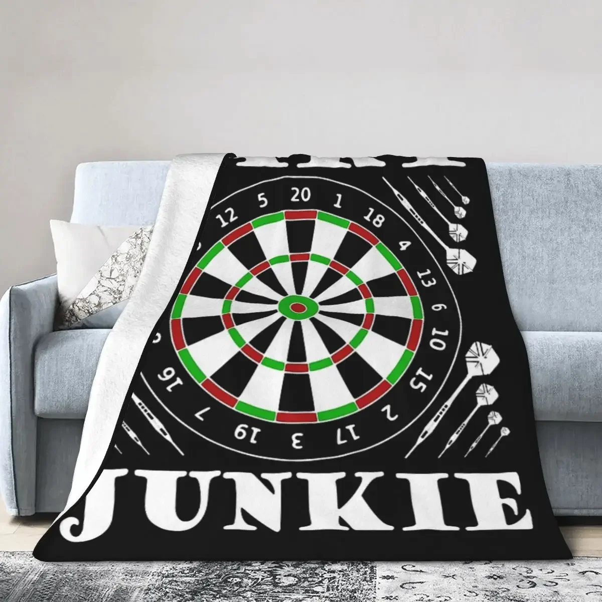 Darts Junkie, Gift Blankets Soft Warm Flannel Throw Blanket Cover for Bed Living room Picnic Travel Home Couch