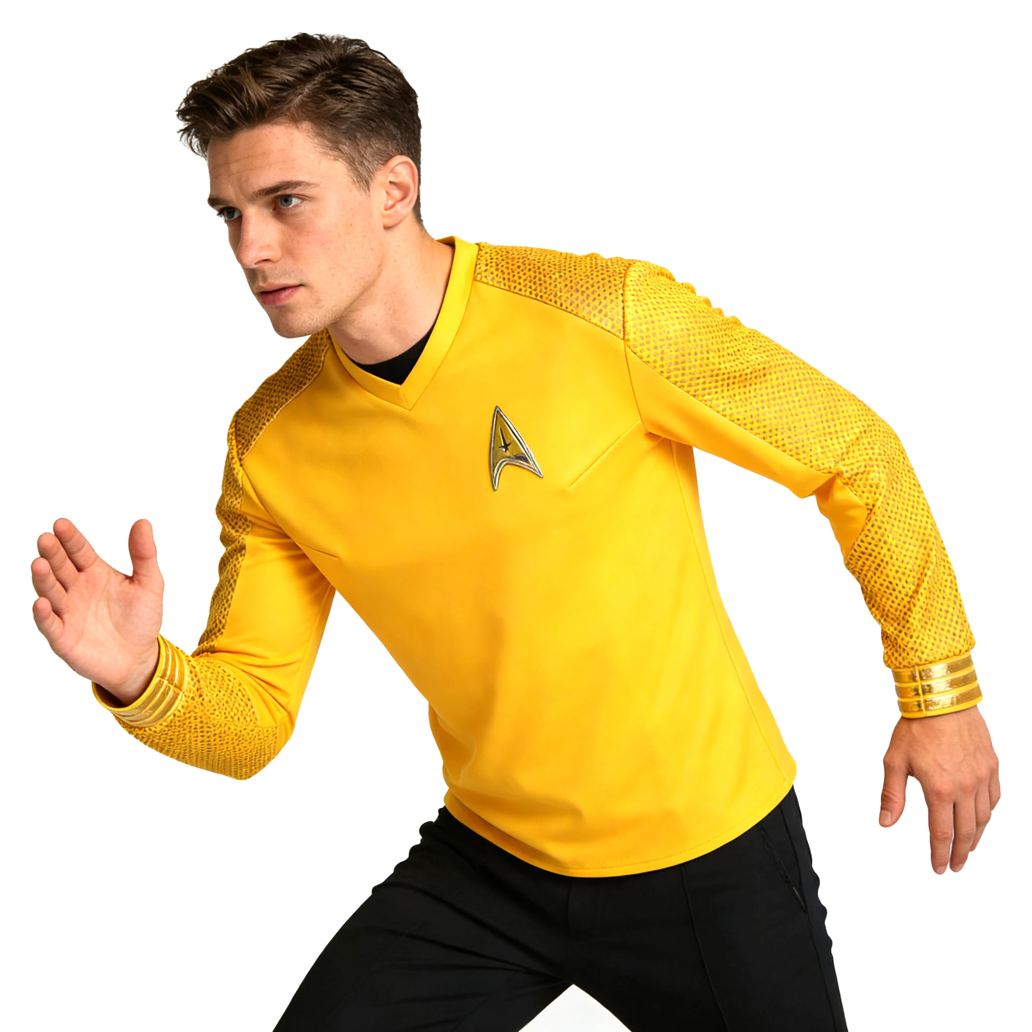 Uniforme de Cosplay del Capitán Christopher Pike de Star Trek: Strange New Worlds, Conjunto de Abrigo y Camisa para Fiesta o Carnaval