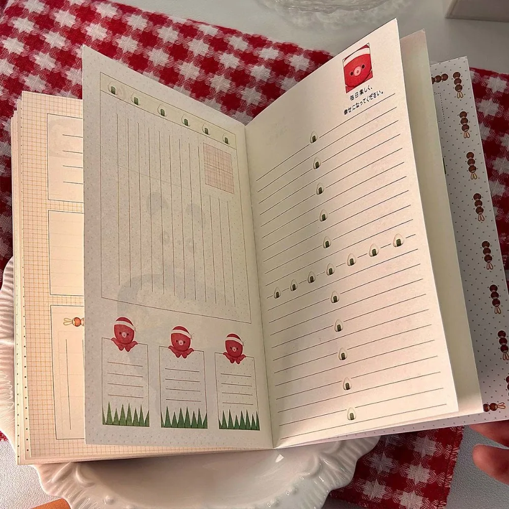 Notepad Cartoon A6 Handheld Booklet Color Page Design Kawaii Portable Notebook 32 Sheets Record Diary Book School Supplies