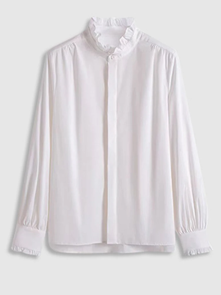 Ele Chiffon irt Faionable Long Sve Gentle Sle Unique Design Women's Premium Faionable irt Spring 2024