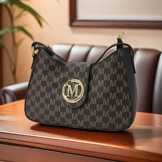 

Женская сумка через плечо с M-принтом, модная сумка с M-принтом в случайном положении