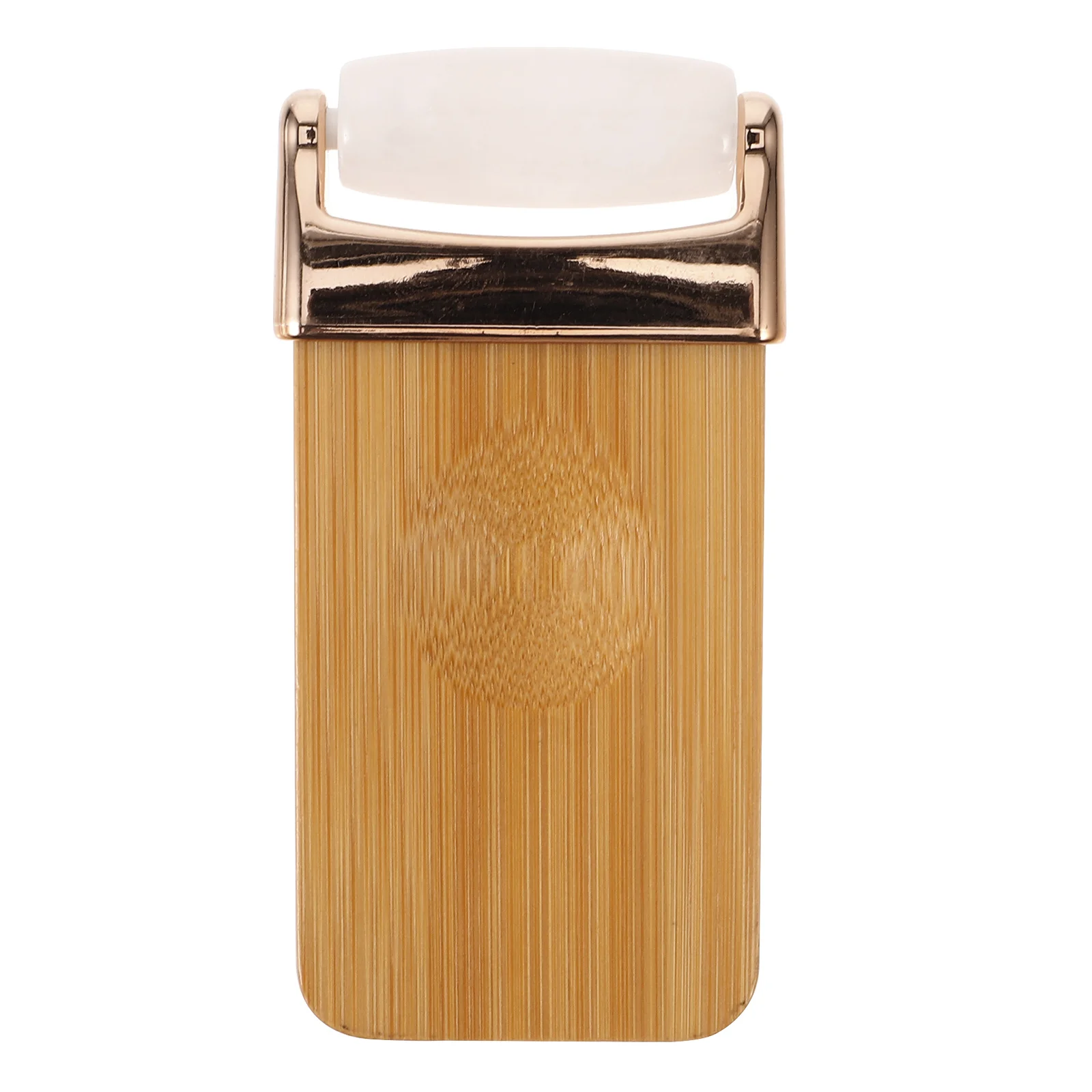 Rolo de pedra de jade de madeira massageador portátil ferramenta de massagem facial cuidados com a pele relaxamento rolo facial ferramentas de massagem rejuvenescedor