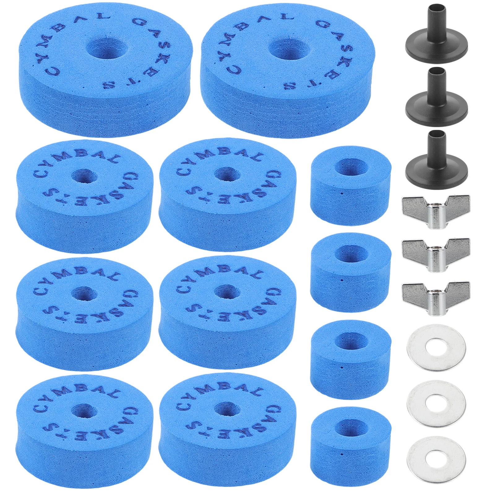 

1Set Drum Set Eva Cotton Pads Durable Cymbal Stand Tube Drum Accessories Clutch Tube Nonslip Pads Washer Cymbal Replacement