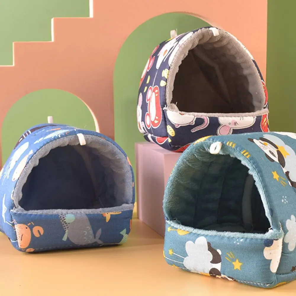 Soft Rabbit Squirrel Winter Mini Cage Guinea Pig Nest Small Animal Sleeping Bed Warm Mat Hamster House