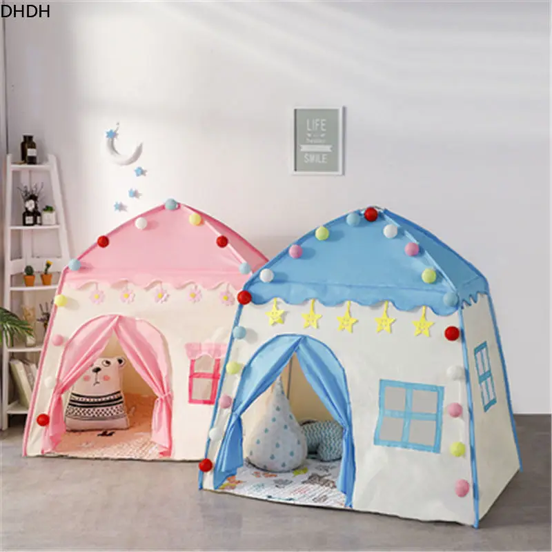 Castelo de Princesa Dobrável para Crianças, Teepee Playhouse, Brinquedos Cubby Dobrável, Tendas, Indoor, Jogos ao ar livre, Jardim, Quarto Infantil, Casa