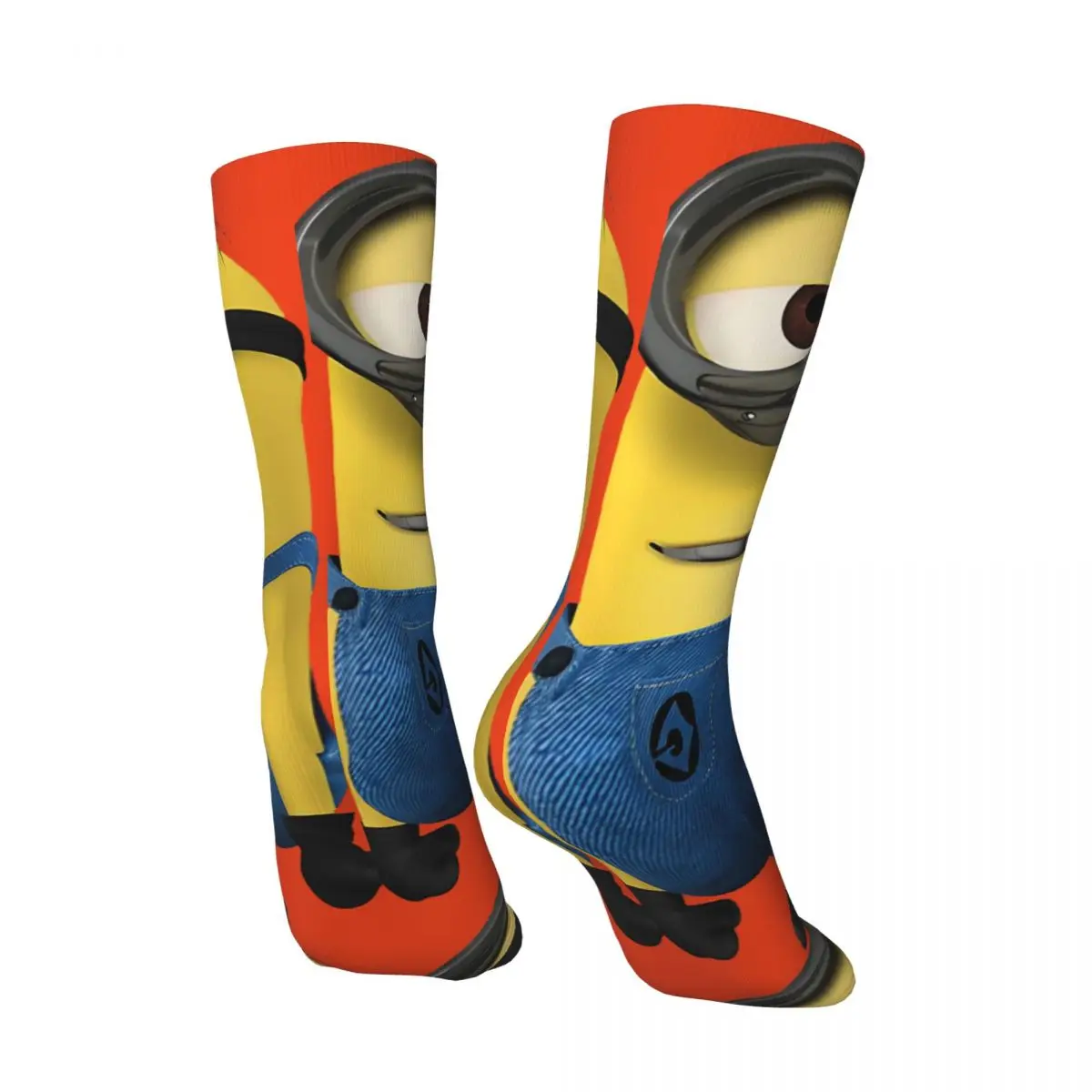 Cute Minions Men\'s Socks Retro Harajuku Despicable Me Minions Street Style Novelty Casual Crew Sock