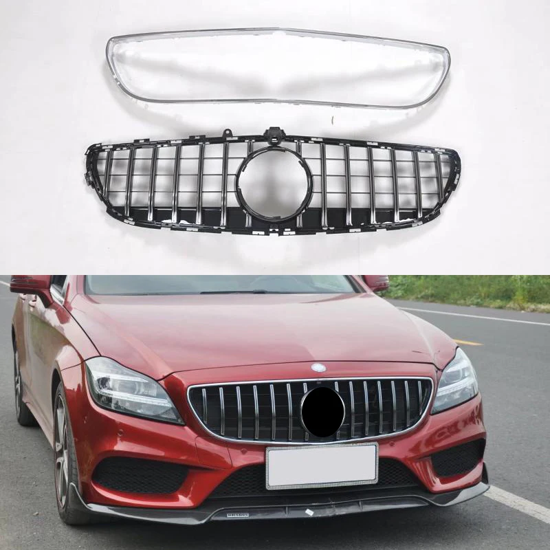 Auto Front Grille GT Grill For Mercedes Benz CLS Class W218 Facelift Sedan 2015-2018 CLS300 CLS350 CLS450 CLS500