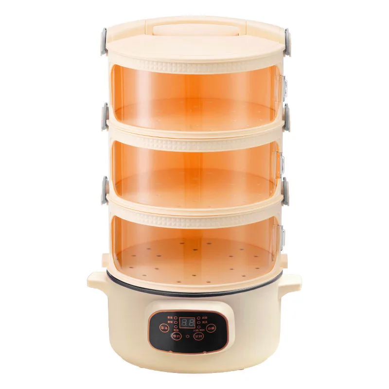 Multi-Layer Food Steamer Set, Aquecimento, Isolamento, Cobertura Vegetal, Vapor Elétrico, Multi-função