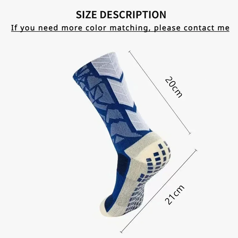 3 Pairs Professional Men Women Camouflage Arrow Soccer Socks Breathable Sports Silicone Anti Slip Grip Football