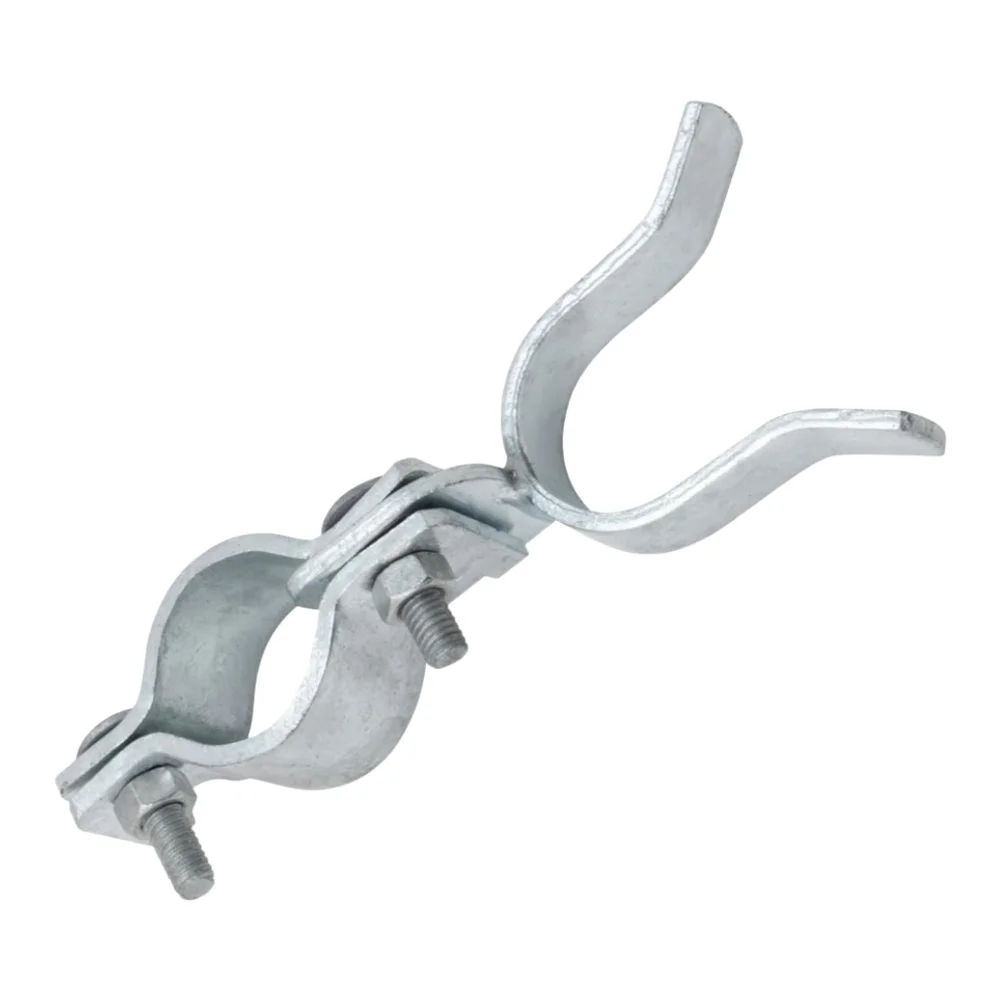 1-3/8in Galvanized Fork Latch for Chain Link Fence Gate Frames Compatible with Round Posts 1.8in to 3.4in Spacing