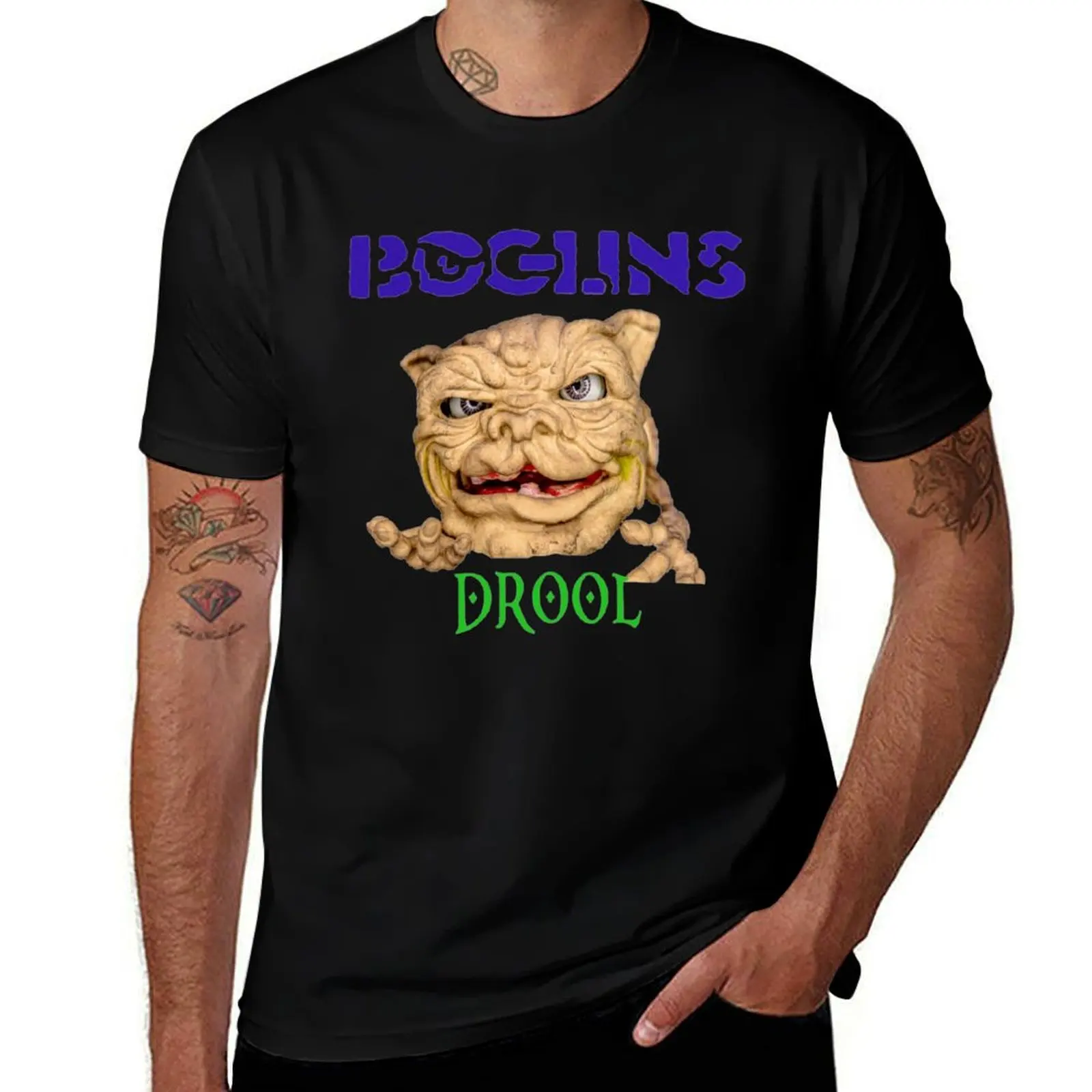 

shirt t - cotton T-Shirt man shirt cotton package t essential for man plain t-shirt Boglins black Drool