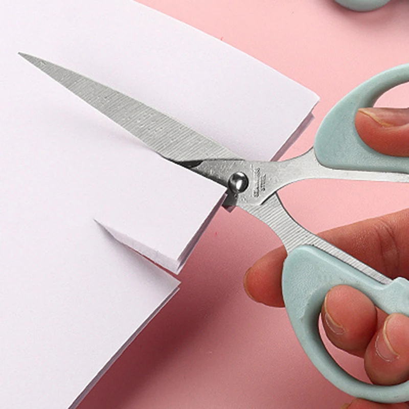 Morandi Color Scissor Stainless Steel Blade Safe Design Cutter For Fine Art Diary Album Craft Stationery Office School Supplies