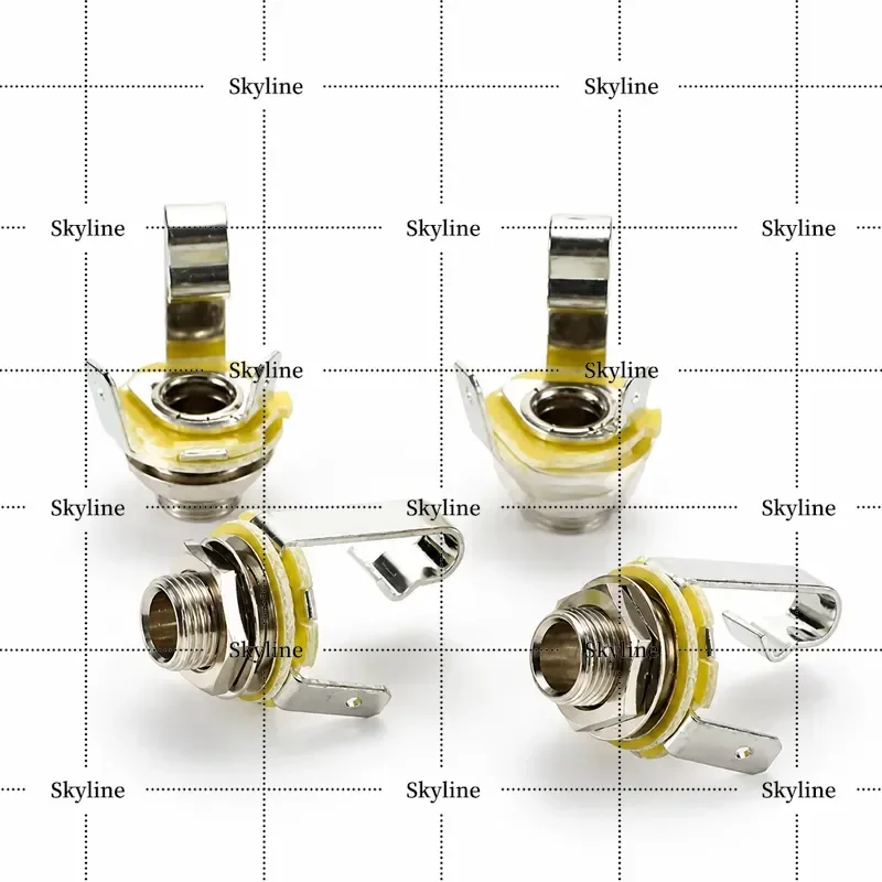 20Pcs Monophonic 6.35mm Female Jack NYS229 Two Core Audio Panel Connector With Metal Socket For Sound Equipment