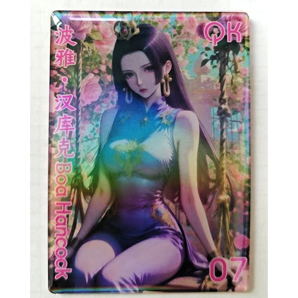 One Piece QK Holografische regenboog verzamelkaarten Anime Festival Gift Nami Vivi Yamato Perona Hancock Robin Rainbow Sparkle