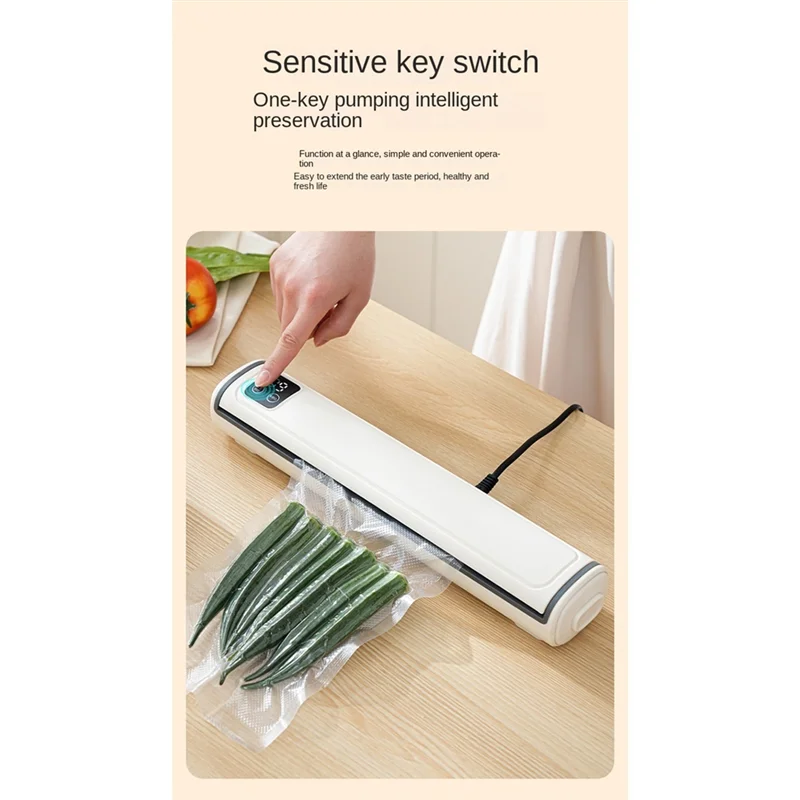 ABUS-Camping, Machine de scellage sous vide Portable adaptée aux voyages pour le stockage des aliments 10 sacs-Design Compact pour la cuisine à domicile prise ue