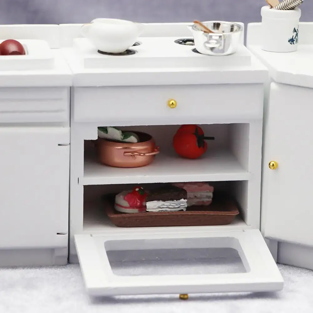 Creative High Simulation Wooden 1/12 Scale Mini Doll House Kitchen-Cabinet Furniture Dollhouse Cabinet Miniature Cabinet