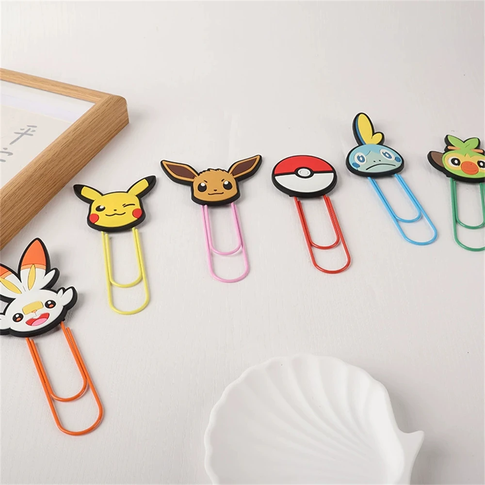 Anime Pokemon Bookmark Kawaii Pikachu Bookmark Cartoon Pikachu Toys Pages Books Readers School Supplies Stationery Kids Gifts