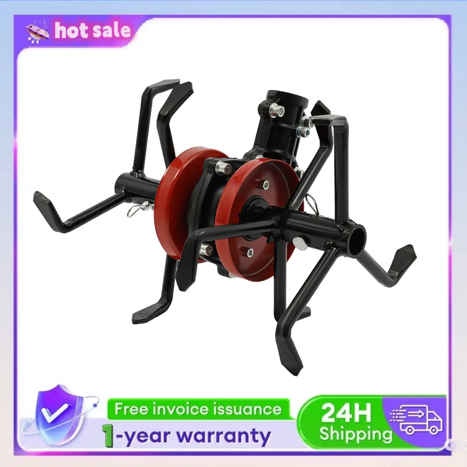 

6-Claw Cultivator Wheel High-Efficiency Weed Remove Garden Wheel for Loose Soil and Mowing Grass Cultivator Tool for Gardens