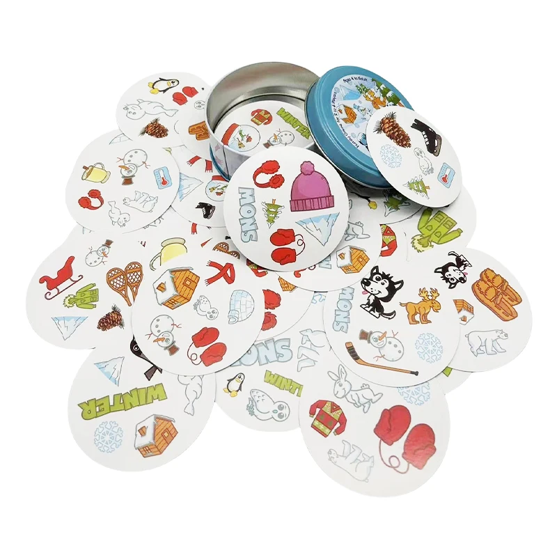 Juego de mesa de cartas, juguetes, caja de hierro, familia Spo, divertido, entretenimiento, fiestas, vacaciones, deportes de acampada, amigos, regalos de Navidad y Halloween