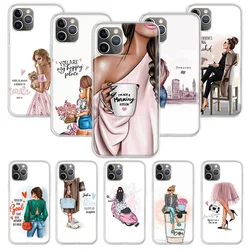 Girl Boss Coffee Phone Case Cover For iPhone 17 Air 16E 16 15 14 Plus 13 Mini 12 Pro Max 11 7 SE 8 Soft Pattern Coque Funda Cove