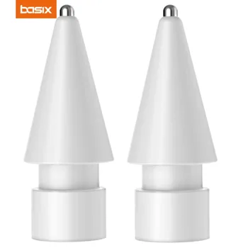 Puntas de lápiz Basix para Apple Pencil, 1a/2a generación, reducción de ruido, punta de repuesto para tableta iPencil, accesorios universales