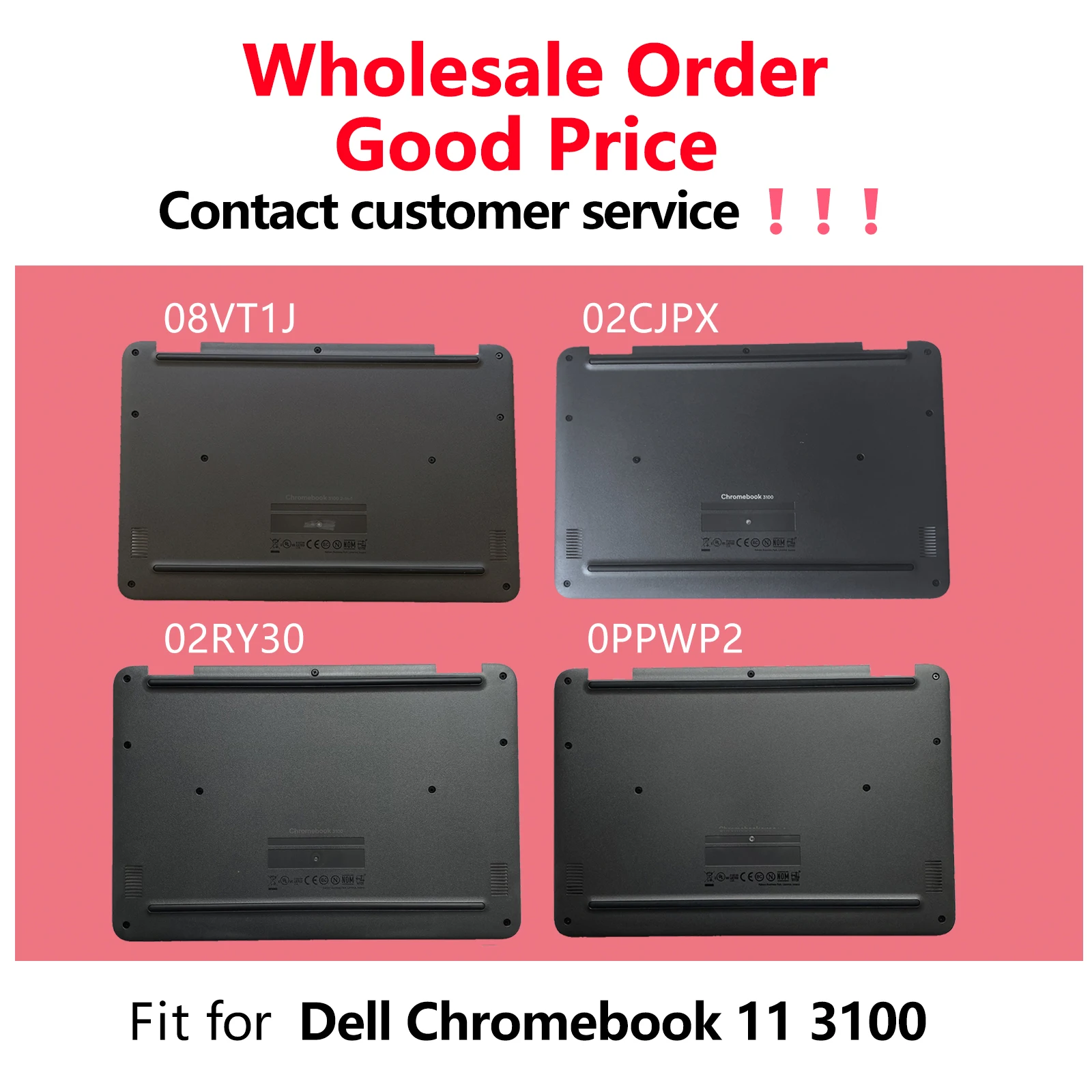 Wholesale LWL Bottom Base Case Enclosure Lower Cover for DELL Chromebook 11 3100 Notebook 02RY30 02CJPX 08VT1J 0PPWP2