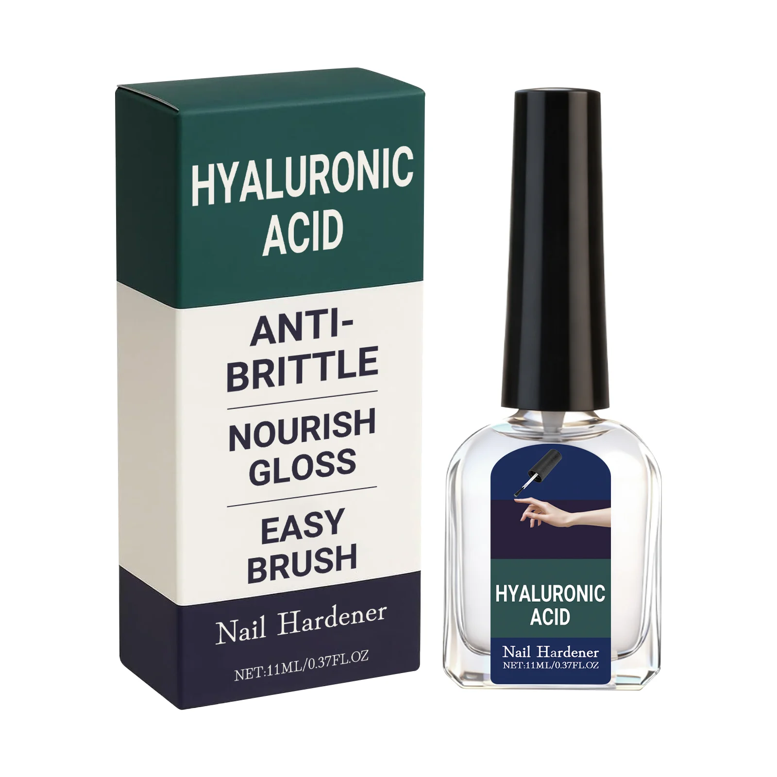 حمض الهيالورونيك مسمار تصلب تغذي الأيدي الهشة قدم الأظافر إصلاح كسر جاف الأظافر لمعان النمو مسمار تقوية قطرات