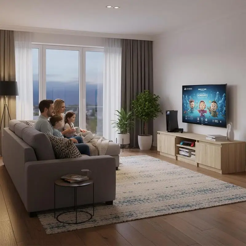 Meuble TV en chêne Sonoma 140x40x35,5 cm, centre de divertissement en bois avec étagères de rangement pour salon, table console multimédia moderne