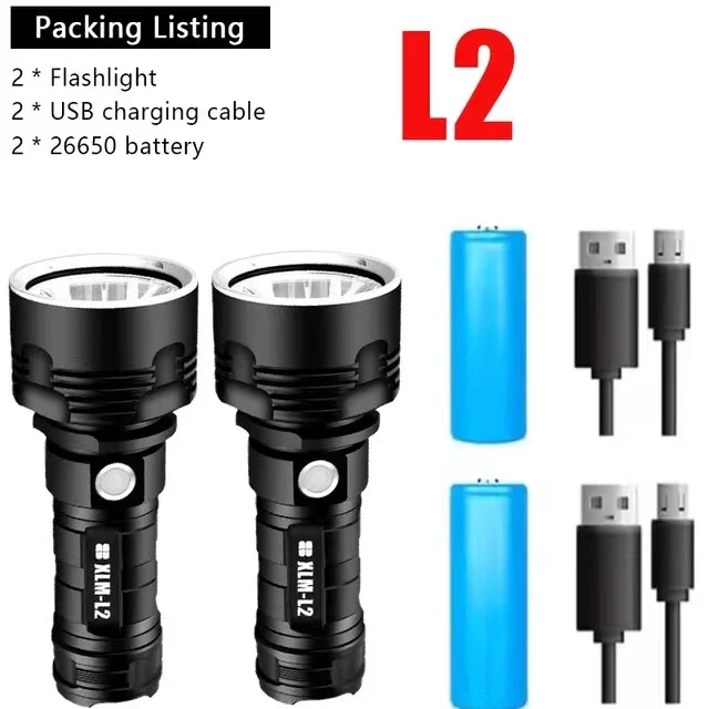 Superheldere krachtige led-zaklamp P70 USB oplaadbare zaklamp Waterdicht licht 26650 batterij Zaklamp Campinglicht