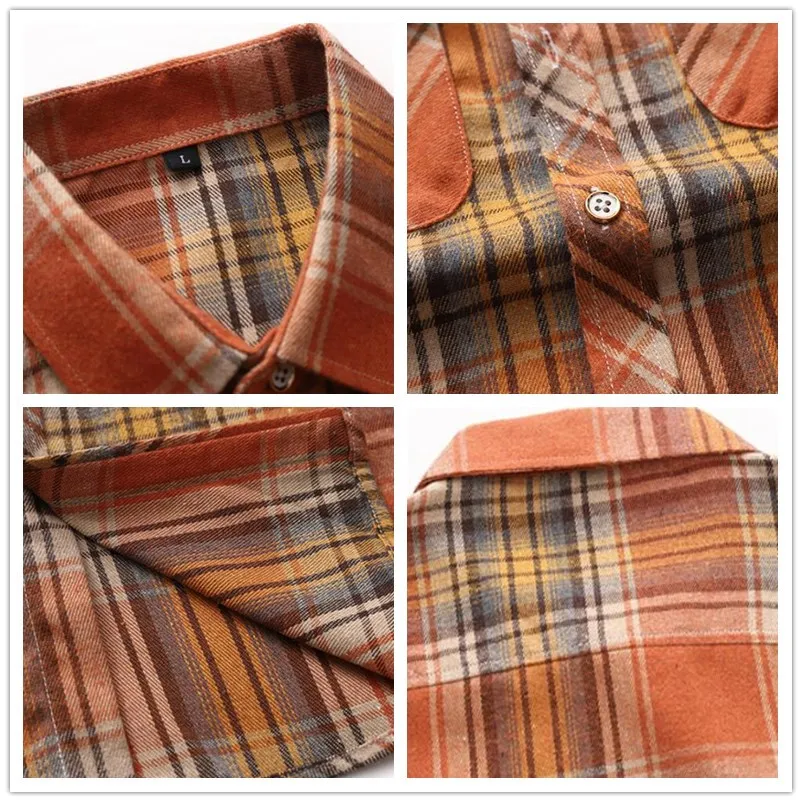 Mens Plaid Button Up Shirt Short Sleeve Casual Chemises Tops 7XL Vinatge Summer Double Pocket Men Designer Clothes Work Shirts