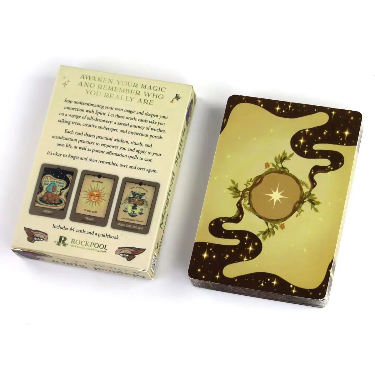 Espírito mágico oráculo tarot set 10,4x7,3 cm: o brilhante de você, 44 peças