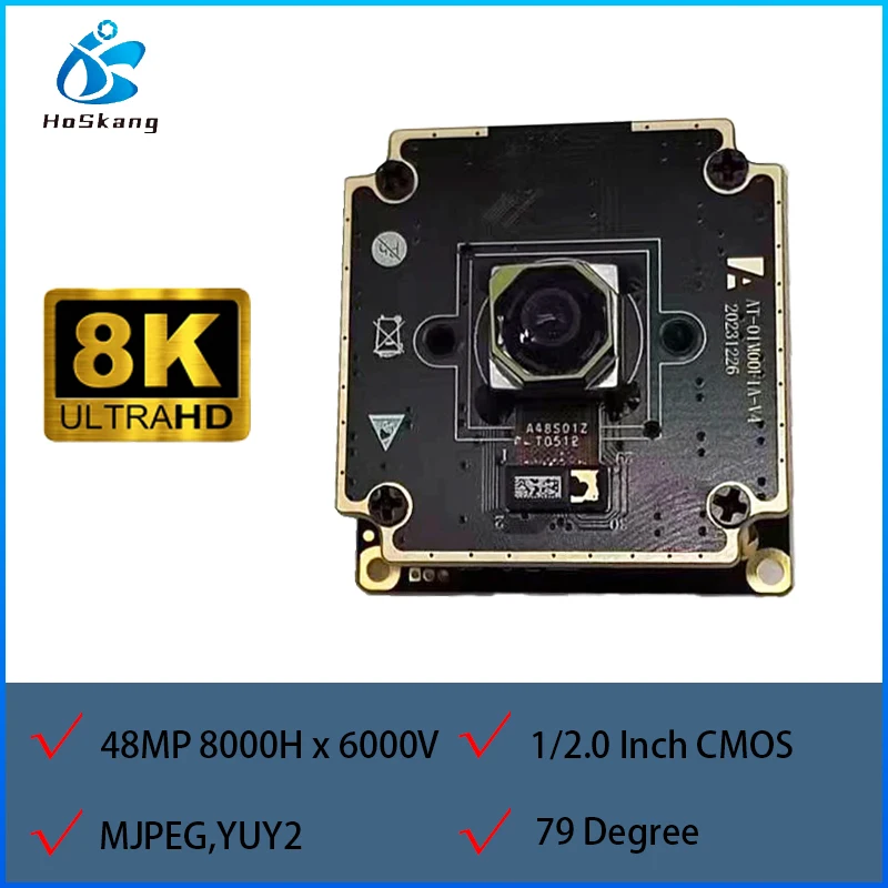 

48MP 8K Ultra HD USB Camera Module Webcam for Conference, Live Streaming,Medical 8000X6000 Fast Autofocus UVC Free Driver
