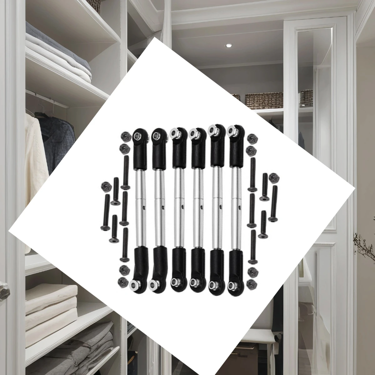 GPM roestvrijstalen verstelbare trekstangen voor LOSI 1/10 Lasernut Tenacity Ultra 4 - Automotive Racing Parts