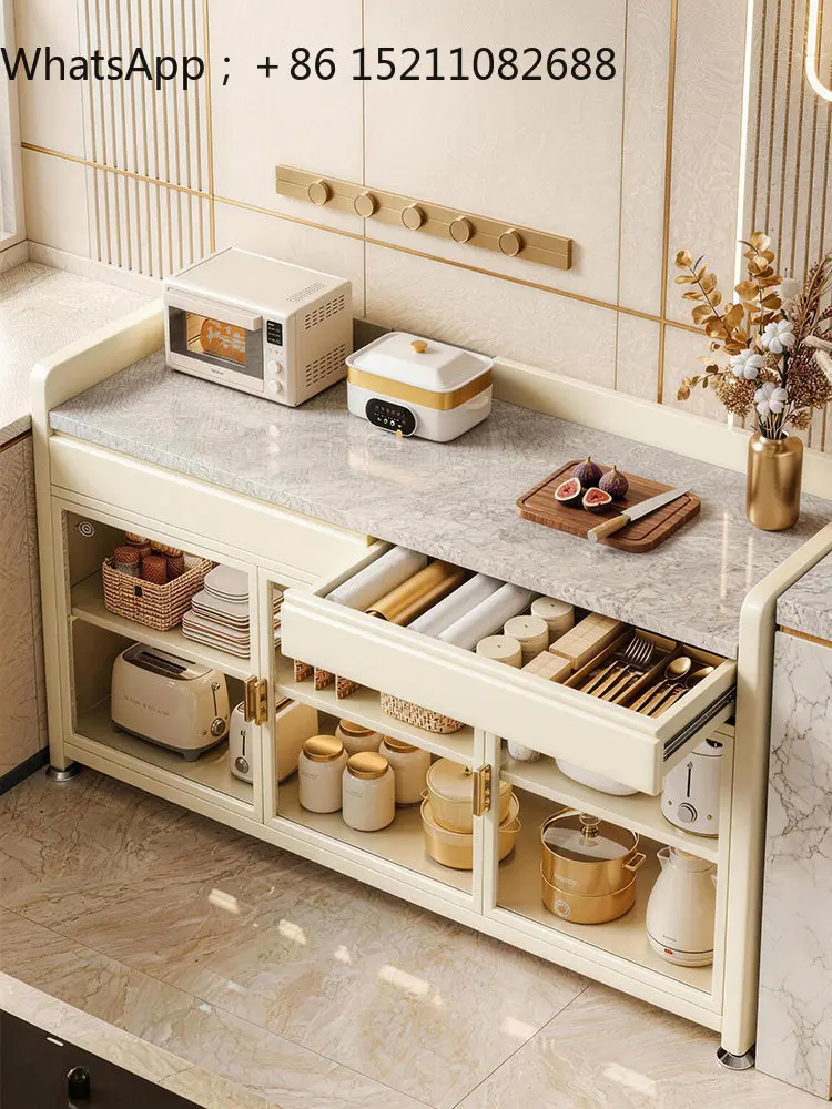 SCY Kitchen Slate Shelf Vegetable Cutting Console Multifunctional Pot Bowl Storage Floor Storage Cabinet