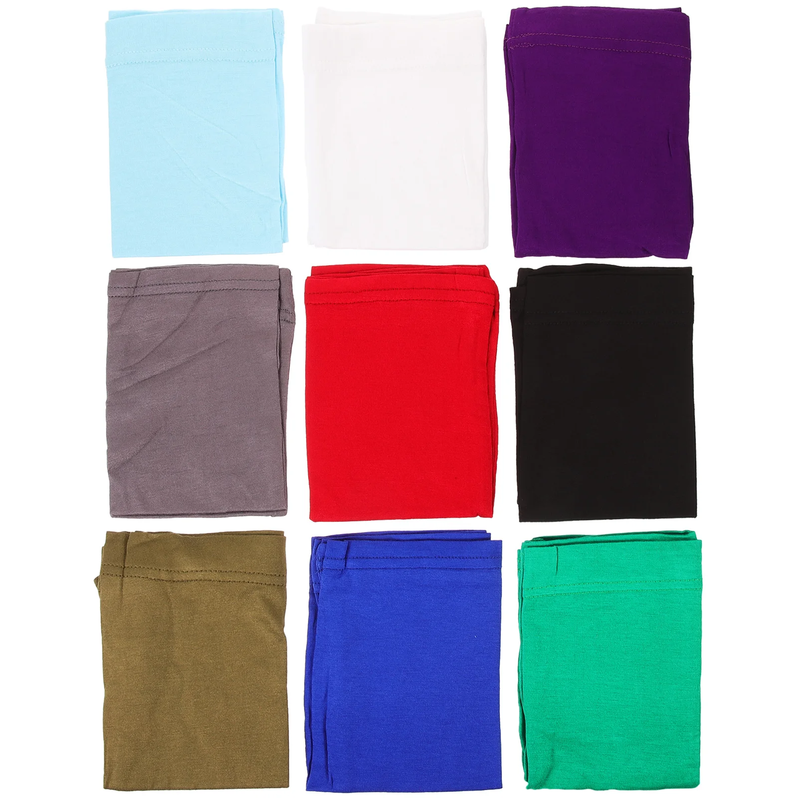 9 Uds pañuelo para la cabeza turbante sombrero envoltura elástica antideslizante cómodo multiuso Unisex accesorios para rastas gorras para rastas