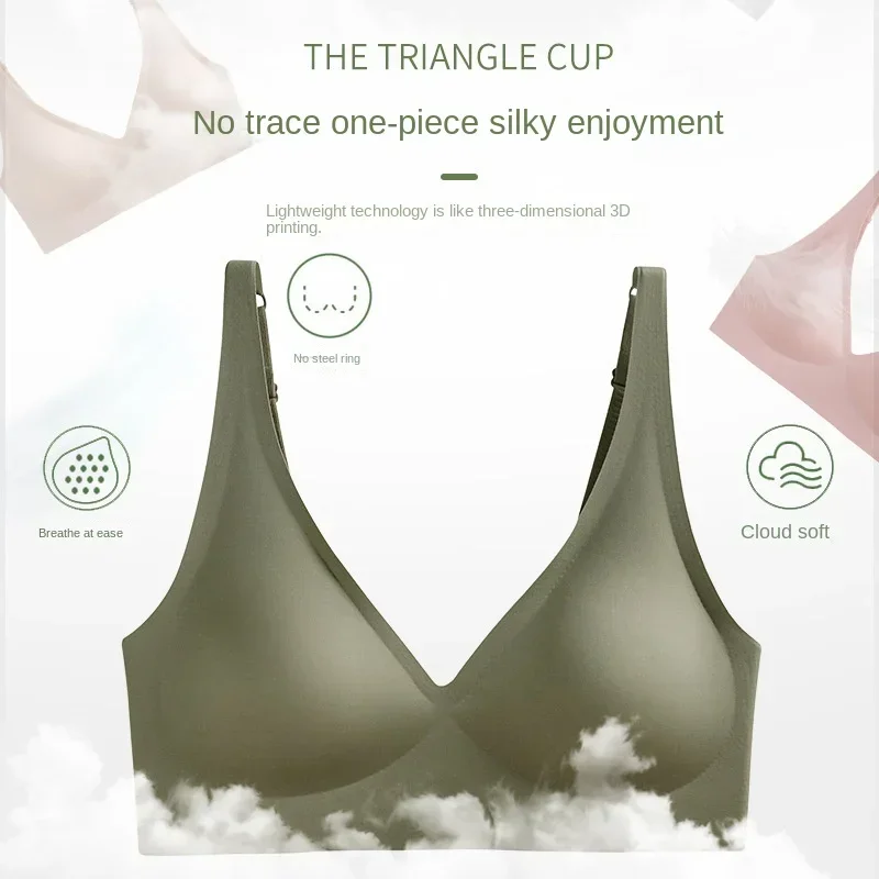 2Pcs/Set Seamless Bra Women Underwear Wireless Brassiere Soft Padded Intimate Female Push Up Sexy Lingerie Underwear Sleepwears