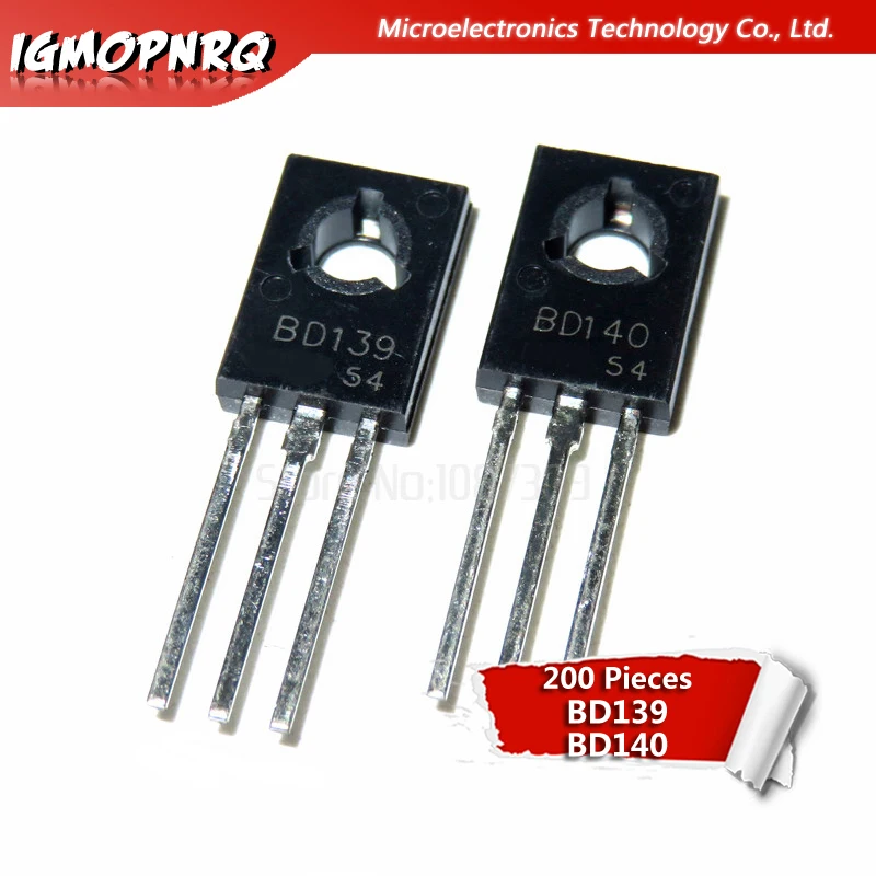 Image of 200 stücke bd139 bd140 d139 d140 jeweils 126 stücke bis-1,5 npn a 80v npn epi taktischer Trioden transistor neu