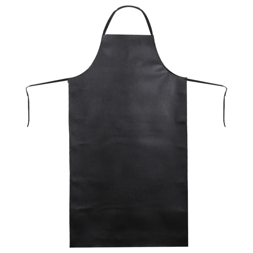 PVC Leather Apron Waterproof Oilproof Heavy Duty Apron For Kitchen Cleaner  Thermal Insulation Wear Electric Welding Aprons