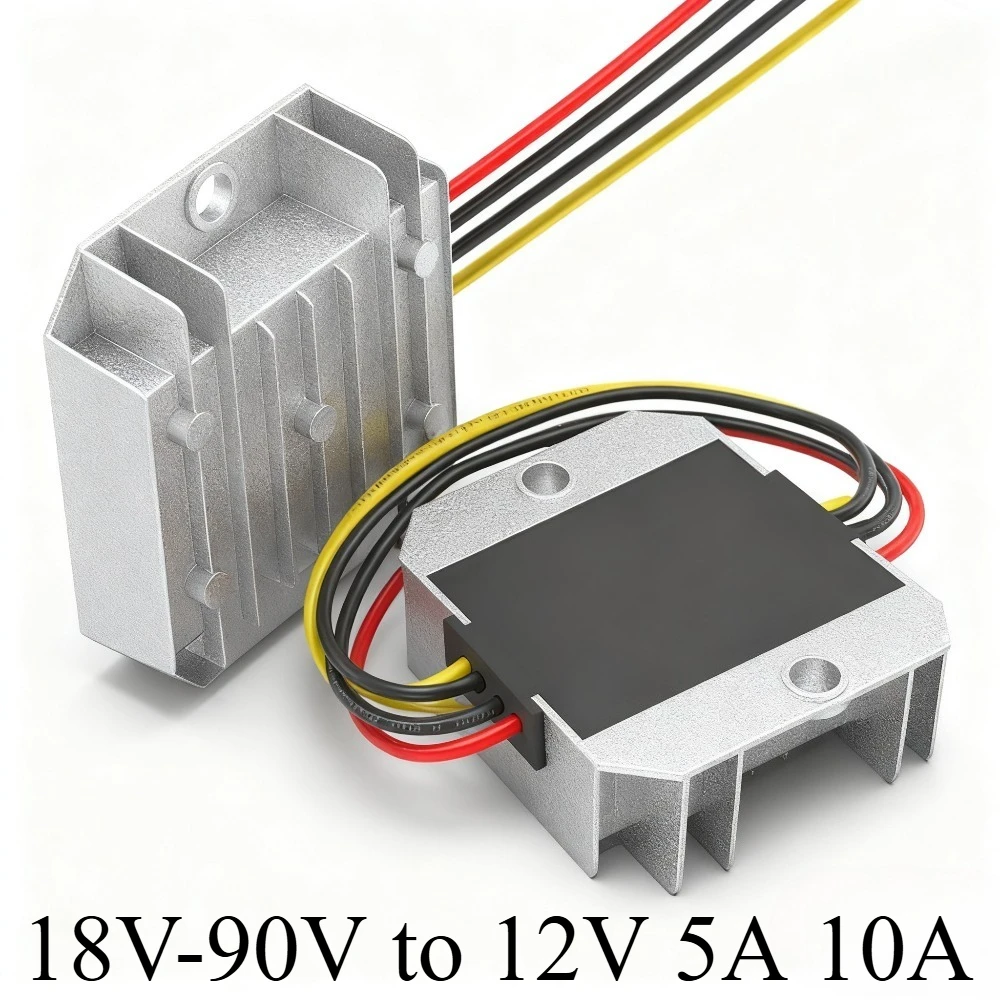 

24V 36V 48V 60V 72V to 12V 18V-90V to 12V 5A 10A DC DC Step-down Power Supply Module Buck Converter for Cars Solar