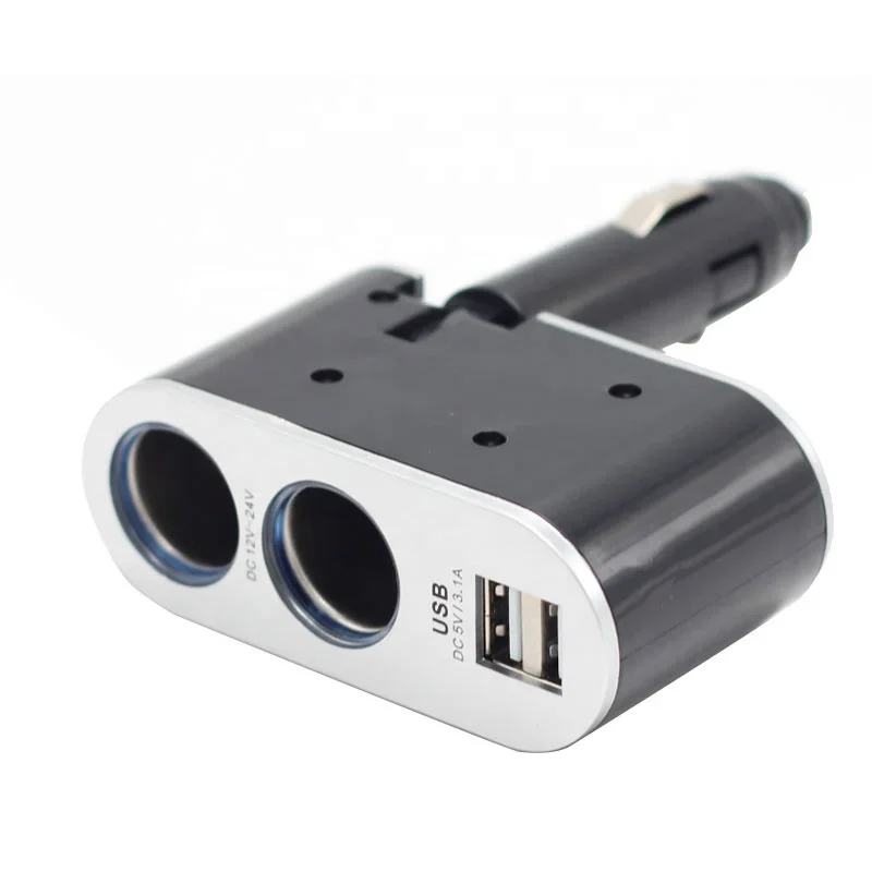 Fast Charger 3.1A Charger Socket Cigarette Lighter Splitter 12V/24V Dual USB Car Cigarette Lighter Socket Splitter